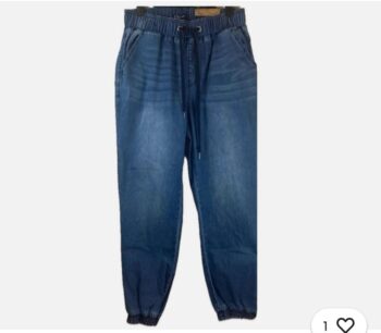 Plus Size Cuffed Jeans for Women Casual Drawstring Elastic Mid Waist Straight Leg Pull On Harem Denim Pants Distressed Denim Jogger Sweatpants Heavy Duty Durable Jean Bloomers