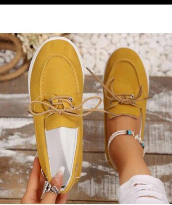 Women's Suede Loafers - Comfortable Casual Shoes With Thick Soles For Work And Walking