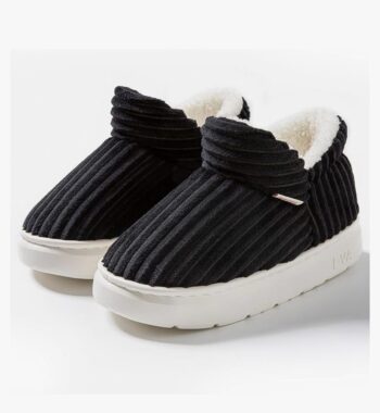 Zapatos de casa de fieltro cómodos para mujer con suela gruesa