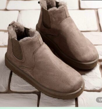 Women's Cozy Short Winter Boots - Cotton-Lined With Thick Sole