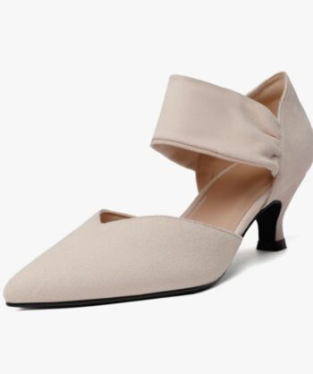 Kitten Heels for Women Closed Toe Comfortable Low Heels Pointed Toe Sexy Slip on Pumps Bridal Party Dressy Shoes