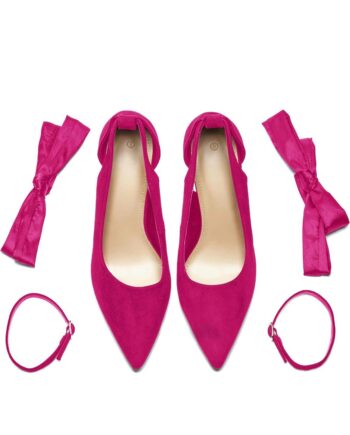 Fashare Womens High Heels Bow Tie Back Sexy Stiletto Ankle Strap Wedding Dress Pumps Shoes