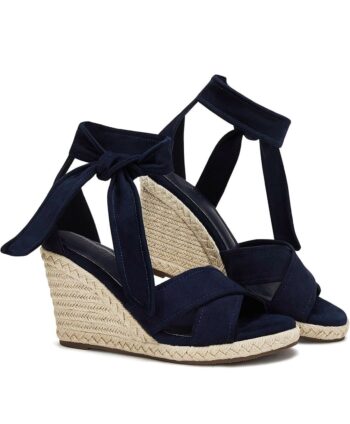 LAICIGO Women's Lace Up Espadrille Wedge Sandals Open Toe Platform Ankle Strap Summer Dress Shoes