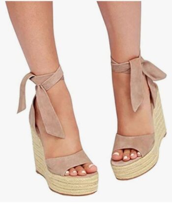 SERAIH Womens Lace up Espadrilles Platform Wedges Sandals Heels Tie Ankle Strap Summer Dress Shoes