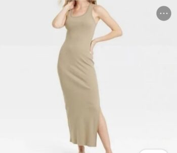 Universal Thread Ribbed Tank Brown Maxi Dress