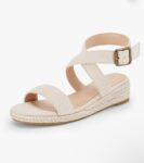 Coutgo Girls Wedge Sandals Cross Strap Espadrille Platform Open Toe Summer Shoes Toddler Little Big Kid