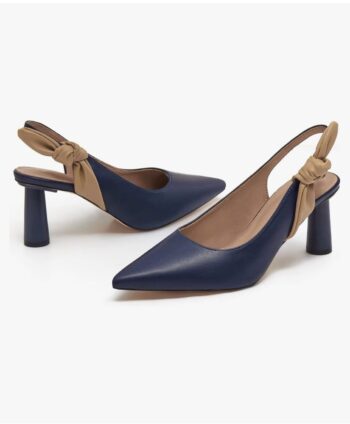 Rilista Women's Slingback Closed Pointed Toe Heels Bowknot Slip On Weding Party Dress Pumps