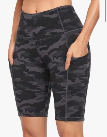 Women's Short Yoga Side Pockets High Waist Workout Running Shorts