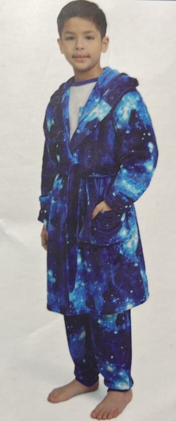 youth sleep robe blue galaxy