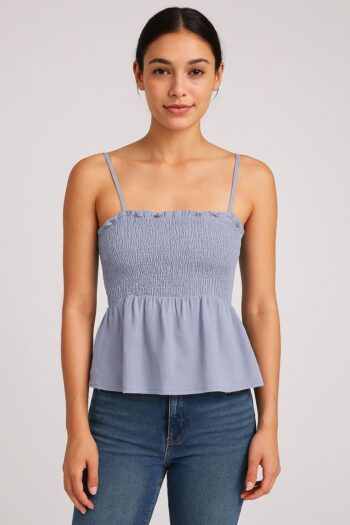 baby blue thin strap summer top