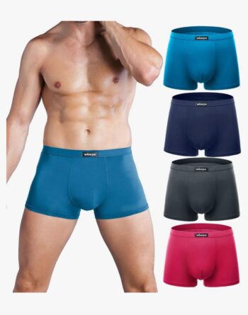 Men's Breathable Modal Microfiber Trunks Underwear Covered Band Multipack