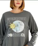Stardust soul graphic long sleeve shirt women top