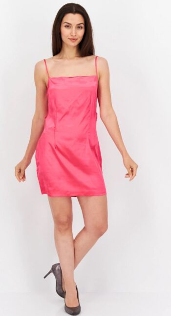 Women’s hot pink thin strap short dress