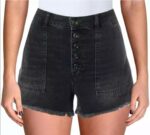 Women’s black High Rise short shorts