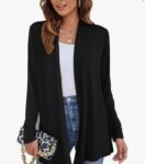 Women's Lightweight Open Front Cardigans Long Sleeve Casual Soft Drape Fall Cardigan