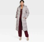 Gray puffer coat