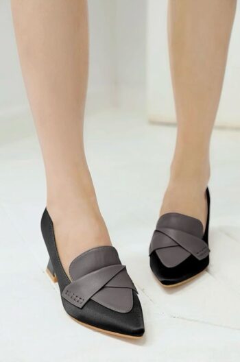 Women's Chunky Block Low Heels Pumps Stitching Retro Work Office Dress Shoes