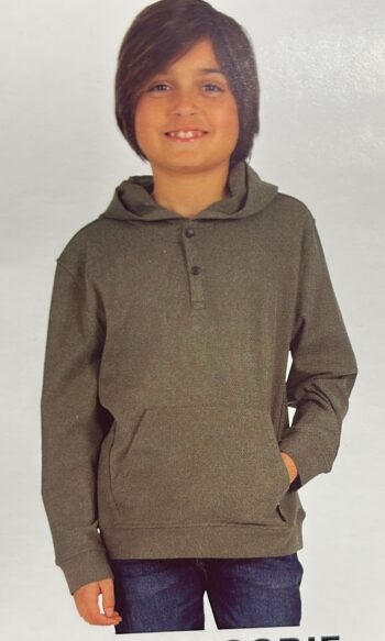 youth boys brownish green pullover hoodie