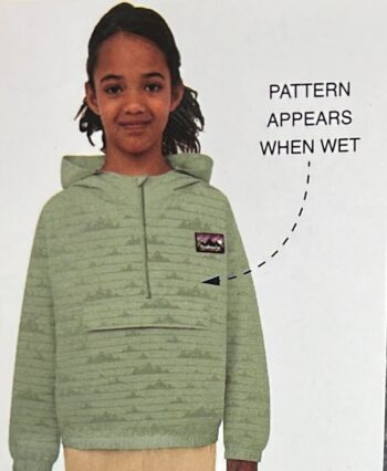 Girls green avalanche sweater rain proof