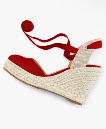 FISACE Womens Summer Espadrille Heel Platform Wedge Sandals Ankle Buckle Strap Closed Toe Shoes