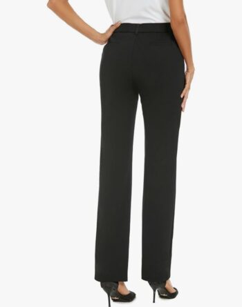 Women's Stretchy Straight Leg Dress Work Pants Business Office Casual Slacks with Pockets