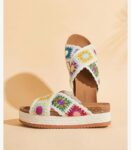 Plays Knit Platform Slide