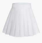 Womens Girl High Waisted Pleated Skirt A-Line Mini Skirt
