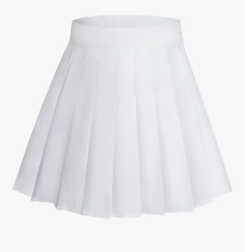 Womens Girl High Waisted Pleated Skirt A-Line Mini Skirt