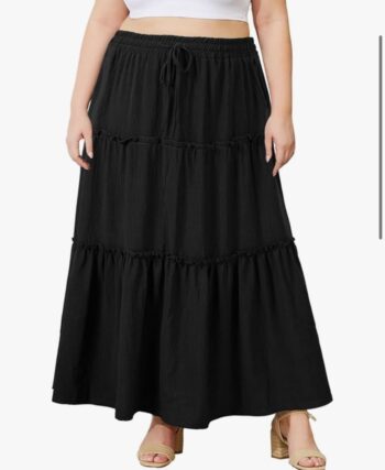 Womens Summer 3/4 Pants Flowy High Waisted Loose Casual Lounge Pant Wide Leg Palazzo Capris Adjustable with Pockets