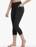 Women's Capri Leggings with Pockets High Waisted Workout Yoga Running Gym Pants for Casual Summer