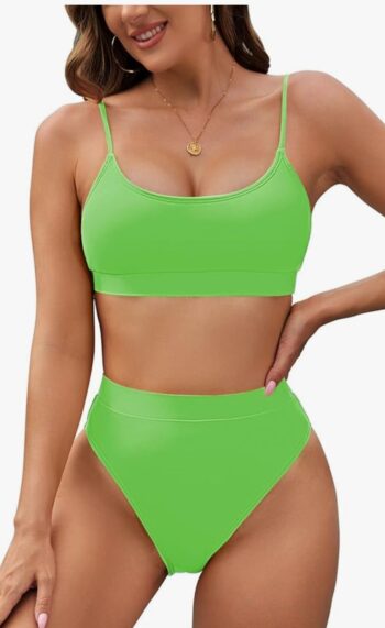 Two Piece Cheeky High Cut Swimsuit Bathing Suit