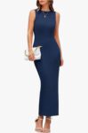 Women's 2025 Summer Casual Maxi Dresses Ribbed Knit Sleeveless Bodycon Elegant Going Out Beach Vacation Clothes