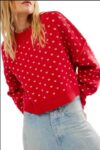 White and red sweater