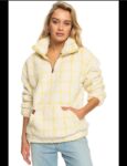 White and yellow fleece jacket