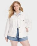 Women's 90's Baggy Trucker Jacket - Universal Thread™ White