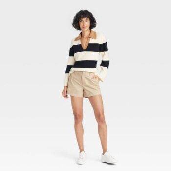 High-Waisted Baggy Jean Shorts -- 5-inch inseam