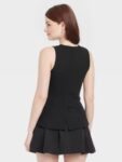 Girls button up black vest
