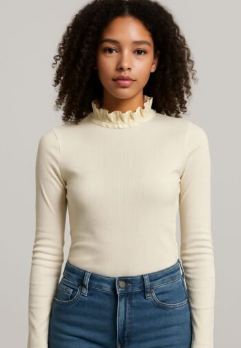 Cream body suit