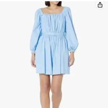 Donna Morgan Women's Square Neck Belted Mini Dress