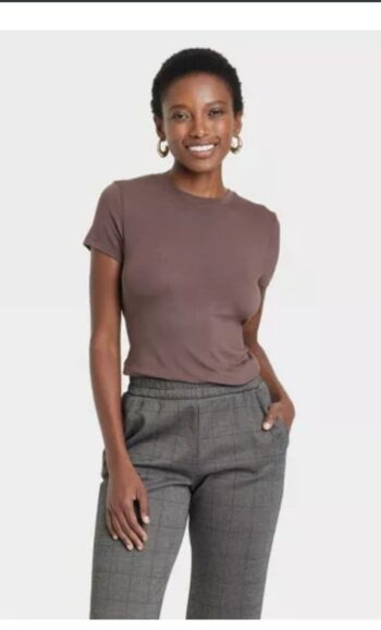 Women's Short Sleeve Brushed Knit T-Shirt - A New Day