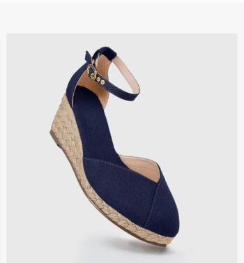 Juliet Holy Womens Espadrilles Sandals Closed Toe Platform Ankle Strap Casual Summer Wedges