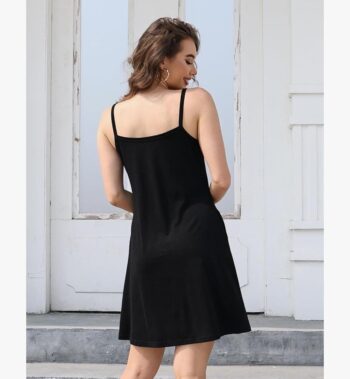 ETCYY Women's Summer Dresses 2025 Casual Sleeveless V Neck Loose Cover Up Beach Sundresses with Pockets