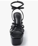 Women's Platform High Heels Sandals Square Open Toe Strappy Pumps Lace Up Dress Party Summer Shoes