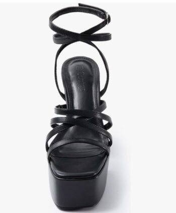 Women's Platform High Heels Sandals Square Open Toe Strappy Pumps Lace Up Dress Party Summer Shoes