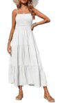 PRETTYGARDEN Women's Summer Maxi Dress 2025 Casual Boho Sleeveless Spaghetti Strap Smocked Tiered Long Beach Sundresses