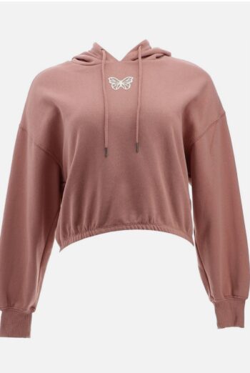 Hippie Rose Graphic Printed Cropped Hoodie Rose Butterfly