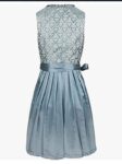 Authentic Oktoberfest Bavarian Dress German Dirndl Dress Silver Blue Costumes Halloween