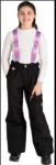 Black with colorful straps snow pants