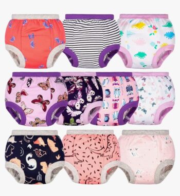 G ELEPHANT Potty Training Underwear - 10 Pack, 100% Cotton Absorbent Unisex Toddler Pee Pants for Boys Girls one