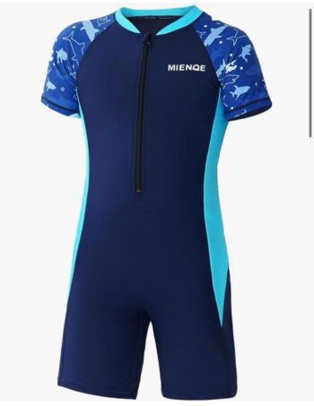 MIENOE Boys Swimsuit One Piece Kid Swimsuit Boys Water Sport Short Swimsuit UPF 50+ Sun Protection Bathing Suits